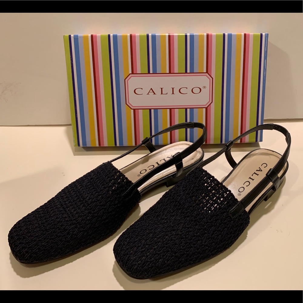 WOMEN’S CALICO SLING BACK SHOES.